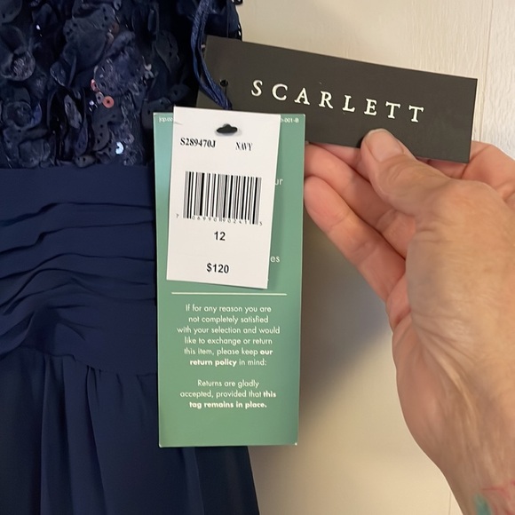 Scarlett High / Low Maxi Sequins Dress Sz 12 - Picture 4 of 7